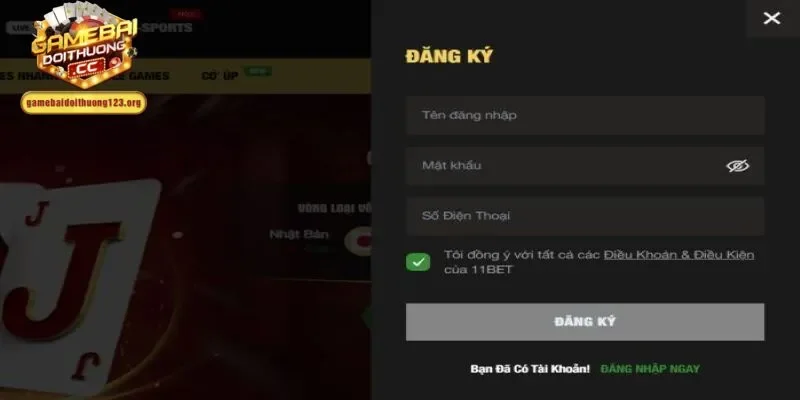 Hướng dẫn đăng ký 11BET siêu nhanh và dễ dàng